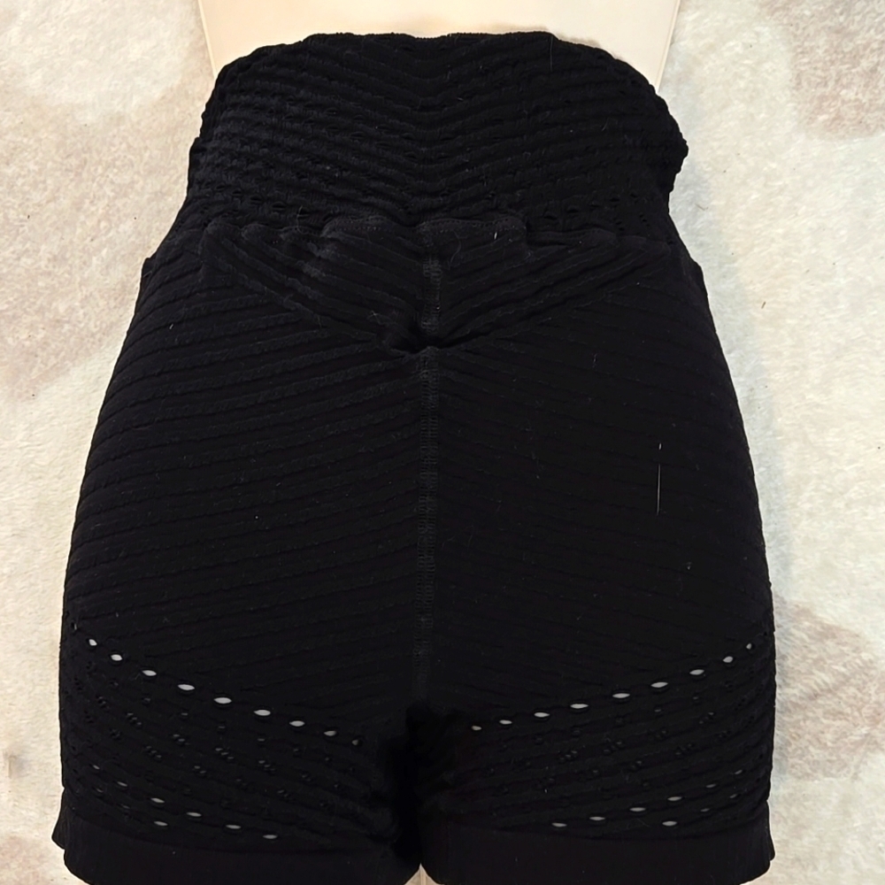 Free People movement textured running bike shorts high waist 🆕 XS/S